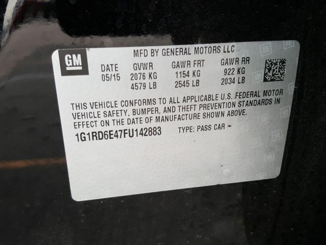 VIN 1G1RD6E47FU142883 2015 Chevrolet Volt no.10