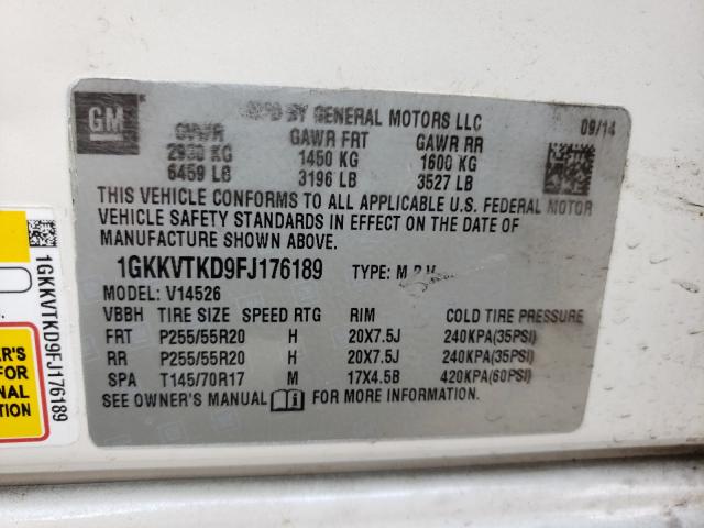 2015 GMC ACADIA DEN 1GKKVTKD9FJ176189