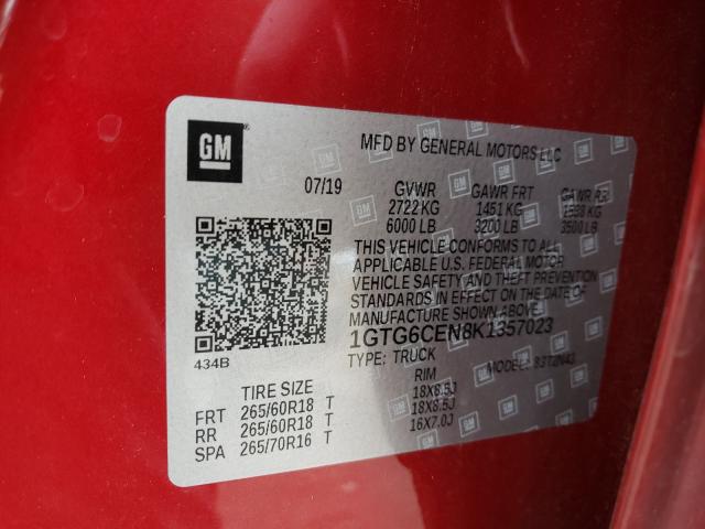 2019 GMC CANYON SLE 1GTG6CEN8K1357023