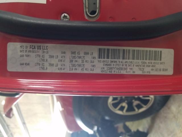 2017 RAM 1500 REBEL 1C6RR7YT4HS581949