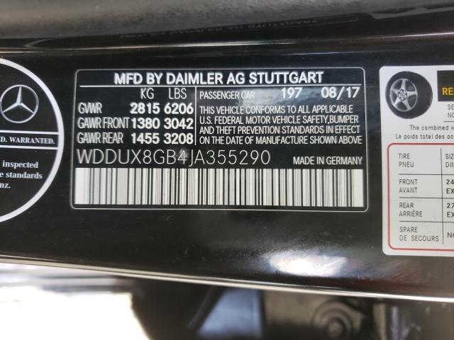 2018 MERCEDES-BENZ S MERCEDES WDDUX8GB4JA355290