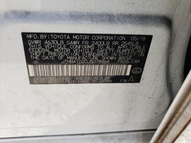 2018 LEXUS IS 300 JTHBA1D20J5078966