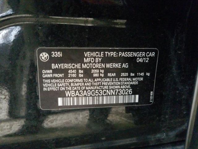 2012 BMW 335 I WBA3A9G53CNN73026