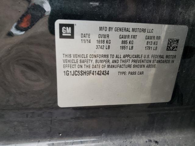 2015 CHEVROLET SONIC LT 1G1JC5SH9F4142434