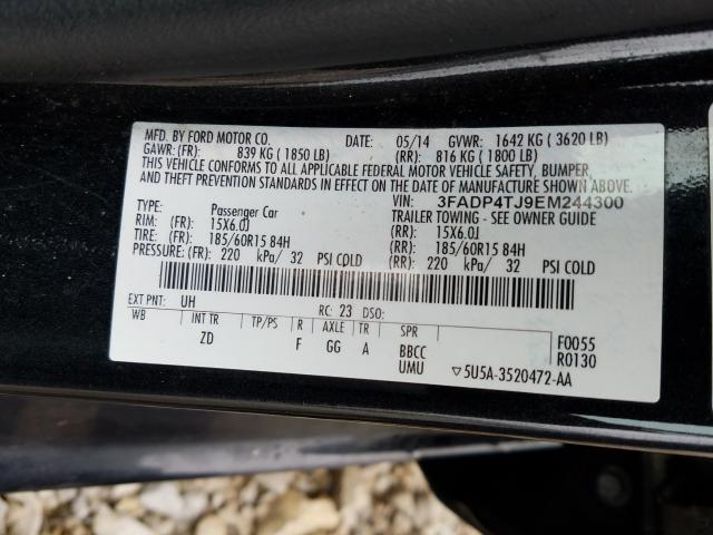 2014 FORD FIESTA S 3FADP4TJ9EM244300