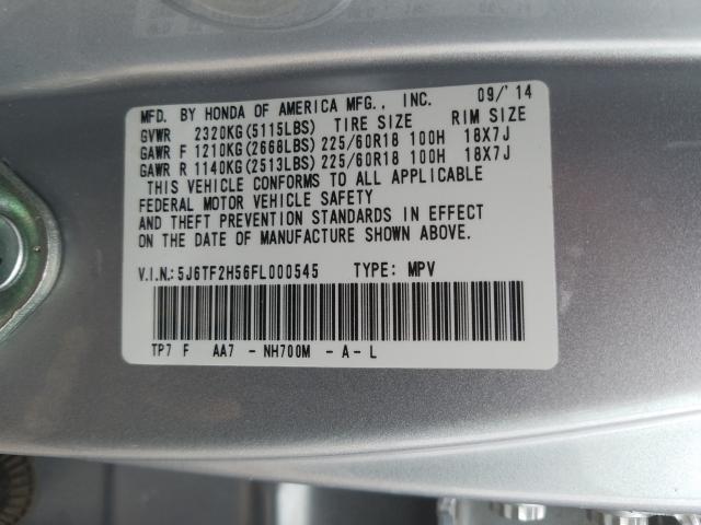 2015 HONDA CROSSTOUR 5J6TF2H56FL000545