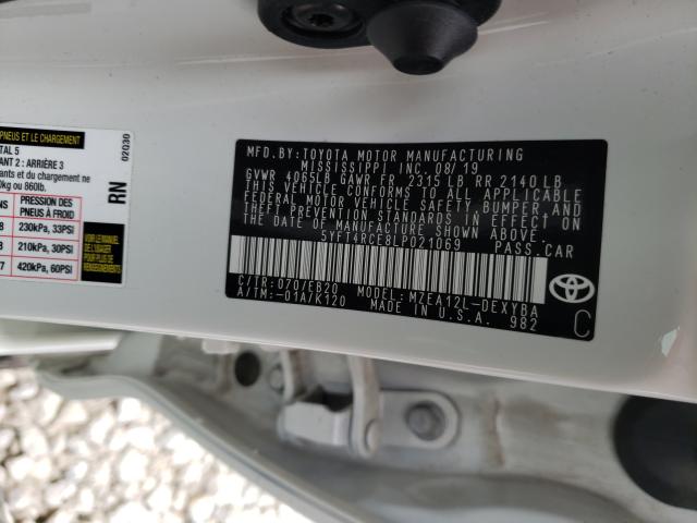 2020 TOYOTA COROLLA XS 5YFT4RCE8LP021069