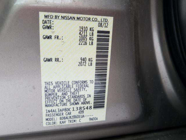 2013 NISSAN ALTIMA 2.5 1N4AL3AP8DC138548
