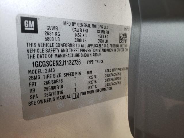 2018 CHEVROLET COLORADO L 1GCGSCEN2J1132736