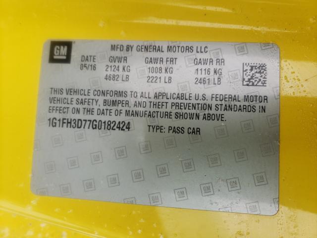 2016 CHEVROLET CAMARO SS 1G1FH3D77G0182424