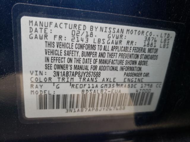 2018 NISSAN SENTRA S - 3N1AB7AP8JY267688