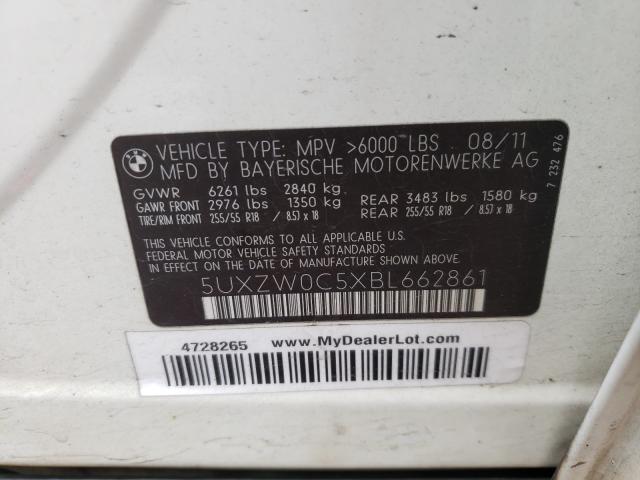 2011 BMW X5 5UXZW0C5XBL662861