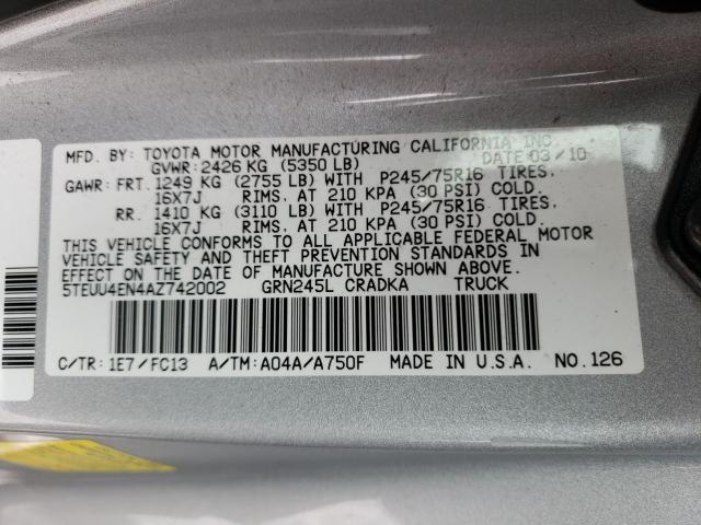 2010 TOYOTA TACOMA ACC 5TEUU4EN4AZ742002