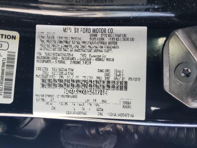 2017 LINCOLN CONTINENTA 1LN6L9HK6H5617814