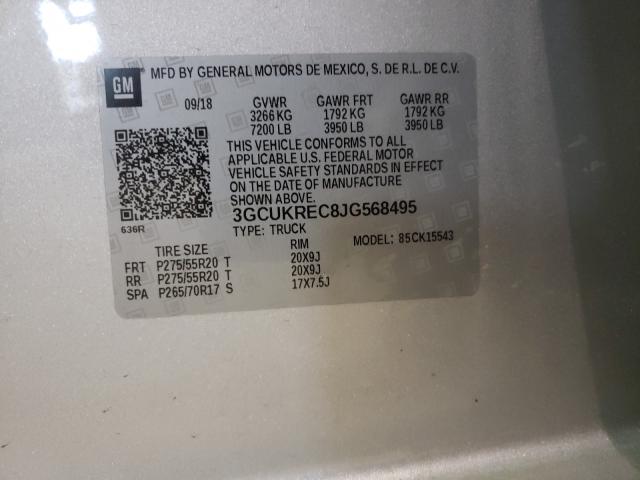 2018 CHEVROLET SILVERADO 3GCUKREC8JG568495