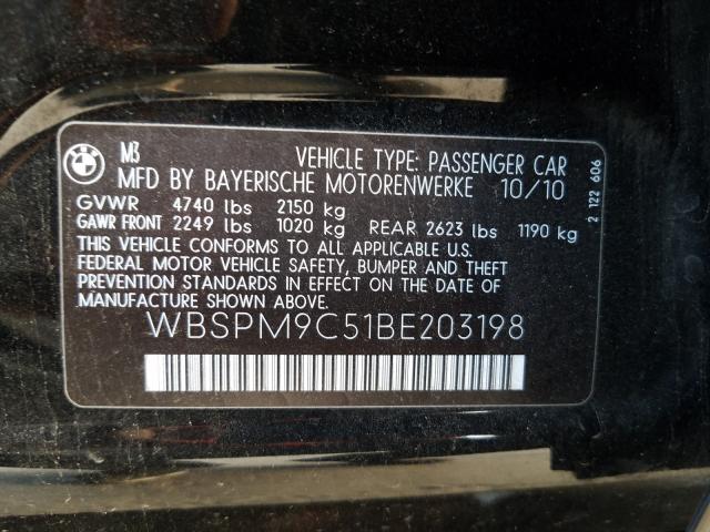 2011 BMW M3 WBSPM9C51BE203198