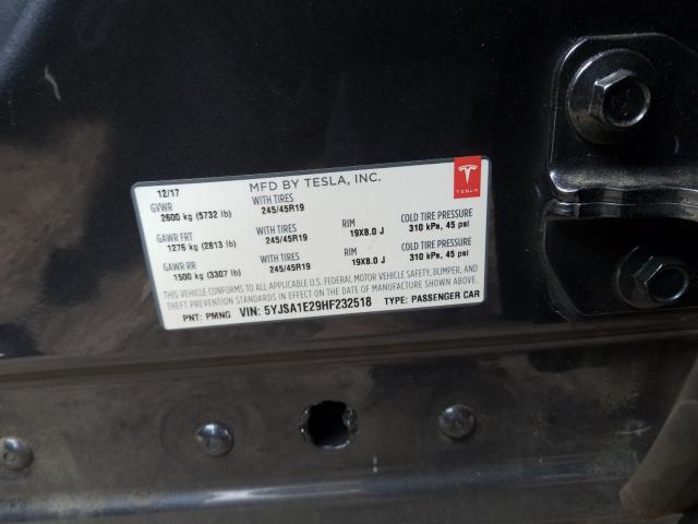 2017 TESLA MODEL S - 5YJSA1E29HF232518