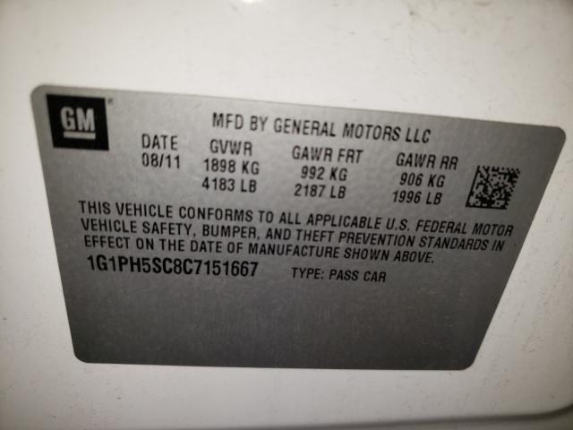2012 CHEVROLET CRUZE LTZ 1G1PH5SC8C7151667