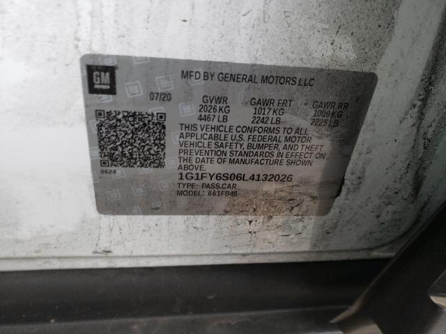 2020 CHEVROLET BOLT EV LT 1G1FY6S06L4132026