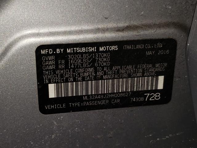 2017 MITSUBISHI MIRAGE SE ML32A4HJ2HH008627