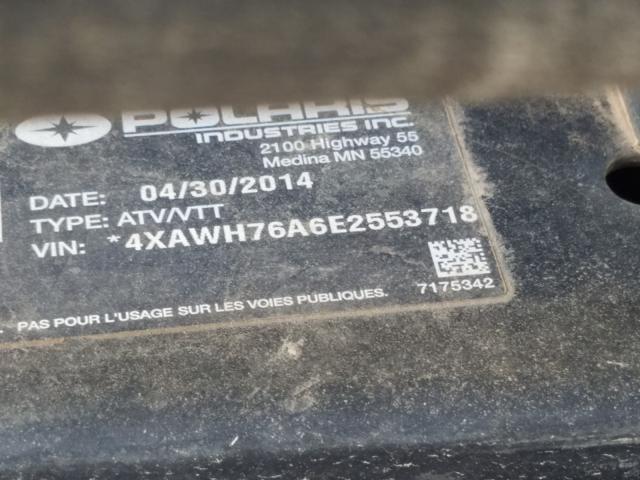 2014 POLARIS RANGER 800 4XAWH76A6E2553718