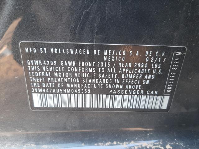 2017 VOLKSWAGEN GTI S/SE 3VW447AU5HM049359