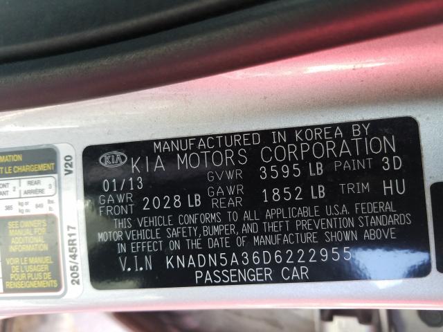 2013 KIA RIO EX KNADN5A36D6222955
