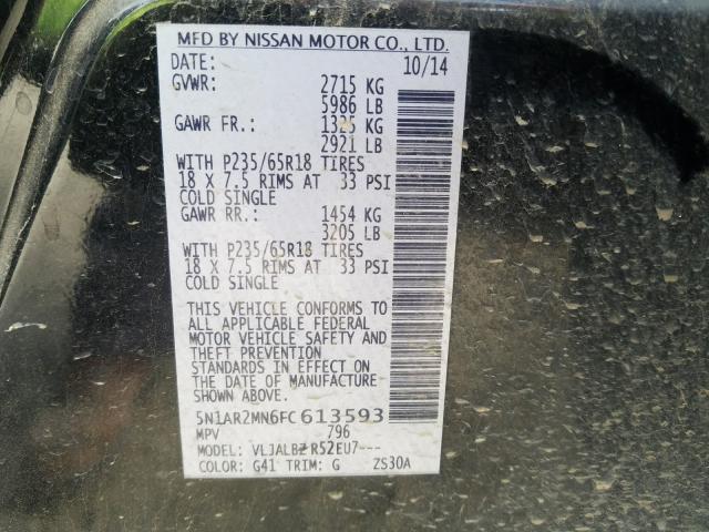 2015 NISSAN PATHFINDER 5N1AR2MN6FC613593