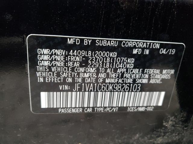 2019 SUBARU WRX PREMIU JF1VA1C60K9826103
