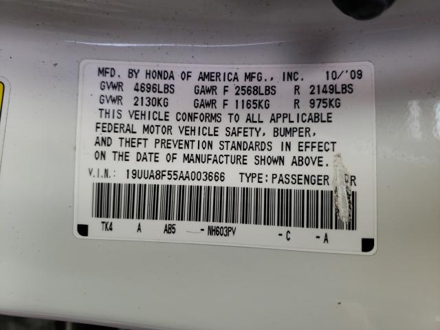 2010 ACURA TL 19UUA8F55AA003666