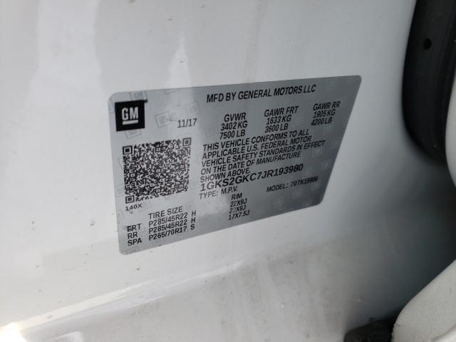 2018 GMC YUKON XL K 1GKS2GKC7JR193980