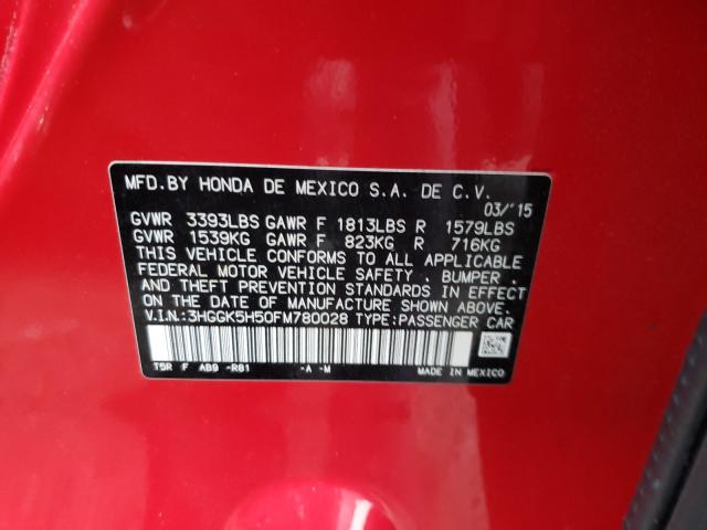 2015 HONDA FIT LX 3HGGK5H50FM780028