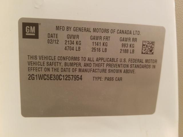 2012 CHEVROLET IMPALA LTZ 2G1WC5E30C1257954