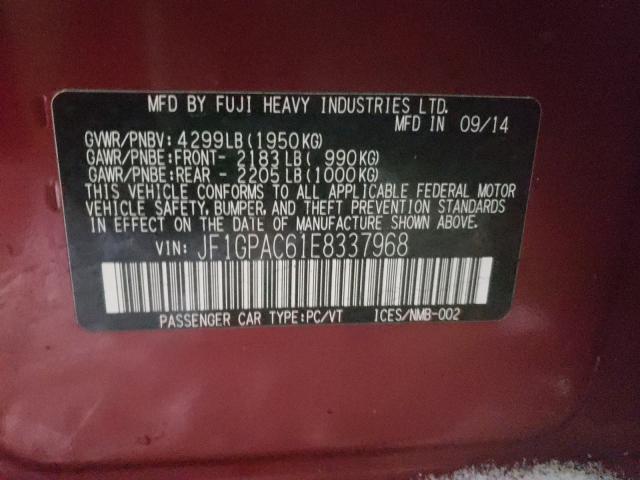 2014 SUBARU IMPREZA PR JF1GPAC61E8337968