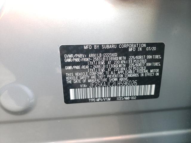 2020 SUBARU FORESTER P JF2SKAJC2LH596026