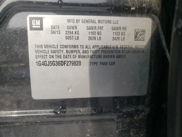 2013 BUICK LACROSSE T 1G4GJ5G36DF279820