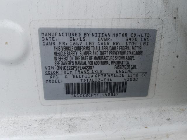 2015 NISSAN VERSA NOTE 3N1CE2CP9FL442387
