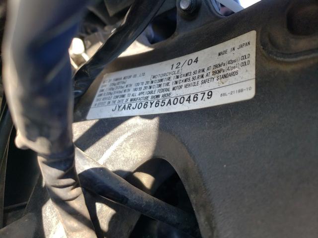 2005 YAMAHA YZF-R6 JYARJ06Y65A004679