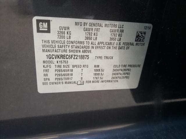 2015 CHEVROLET SILVERADO 1GCVKREC6FZ218875