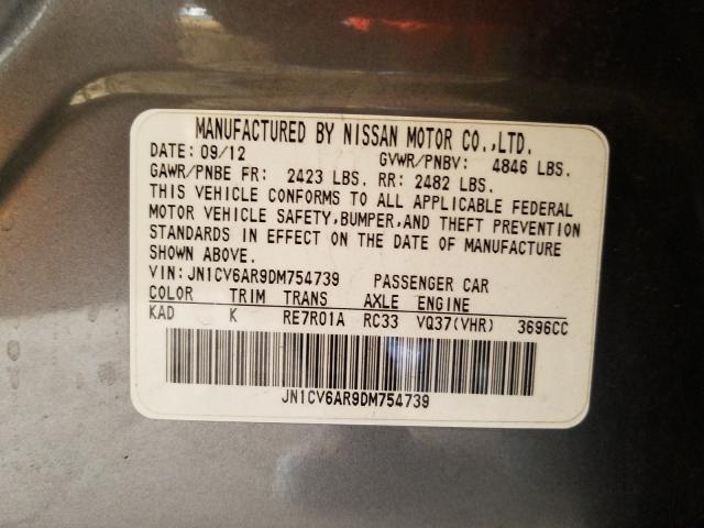 2013 INFINITI G37 JN1CV6AR9DM754739