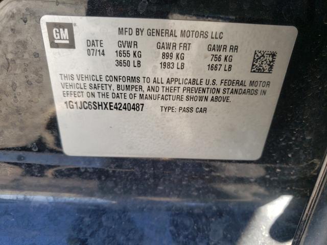 2014 CHEVROLET SONIC LT 1G1JC6SHXE4240487