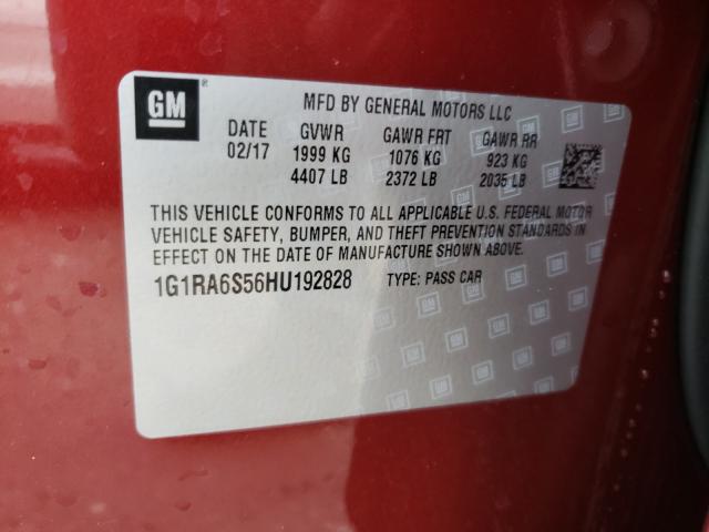 2017 CHEVROLET VOLT LT 1G1RA6S56HU192828