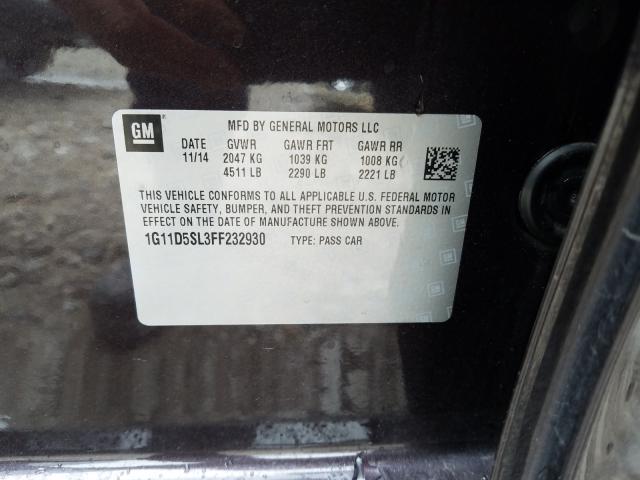 2015 CHEVROLET MALIBU 2LT 1G11D5SL3FF232930