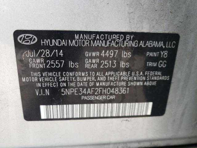 2015 HYUNDAI SONATA SPO 5NPE34AF2FH048361