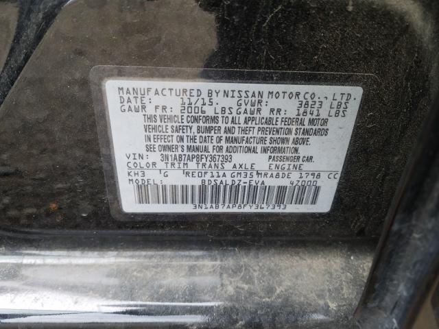 2015 NISSAN SENTRA S - 3N1AB7AP8FY367393