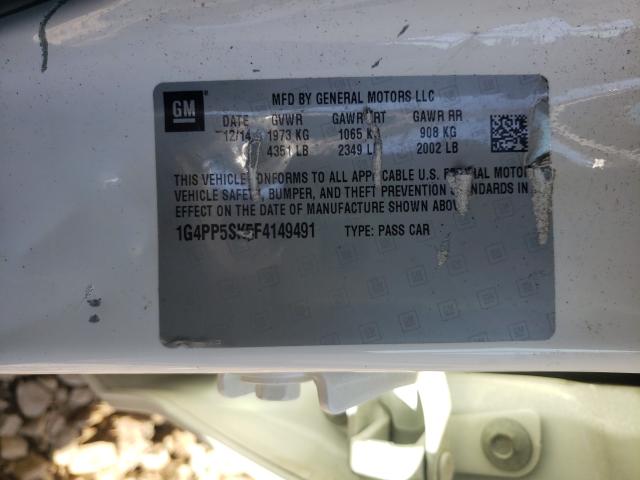 2015 BUICK VERANO 1G4PP5SK5F4149491