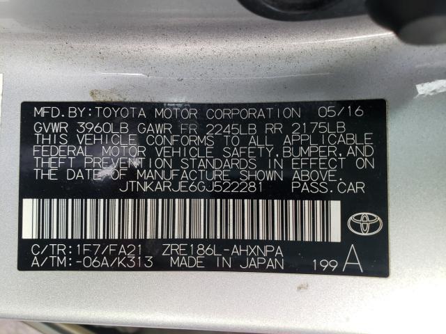 2016 TOYOTA SCION IM JTNKARJE6GJ522281