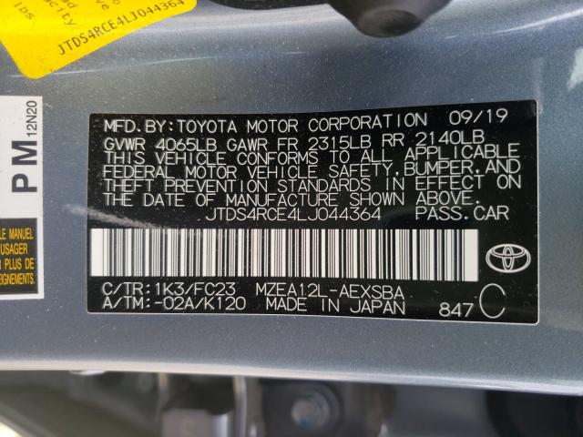 2020 TOYOTA COROLLA SE JTDS4RCE4LJ044364