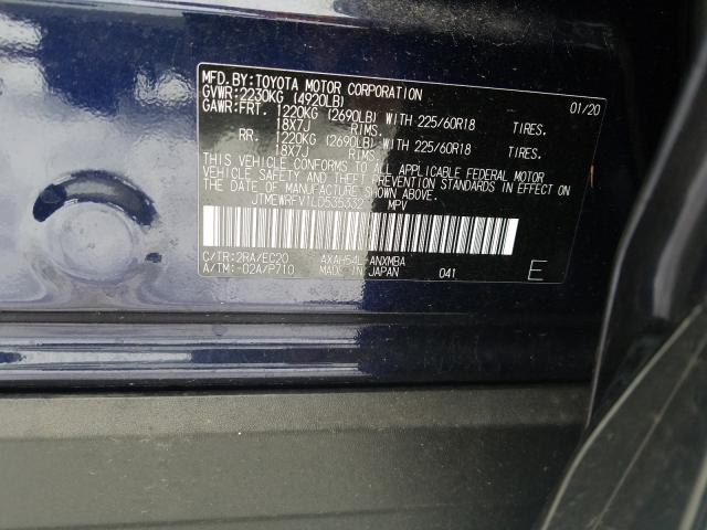 2020 TOYOTA RAV4 XSE JTMEWRFV1LD535332