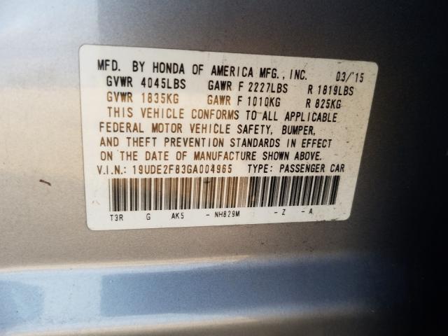 2016 ACURA ILX PREMIU 19UDE2F83GA004965
